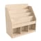 Flash Furniture Bright Beginnings Commercial Grade Modular Wooden Classroom 4 Tier Bookstand with 3 Storage Compartments, Natural MK-KE24282-GG - alternate 1